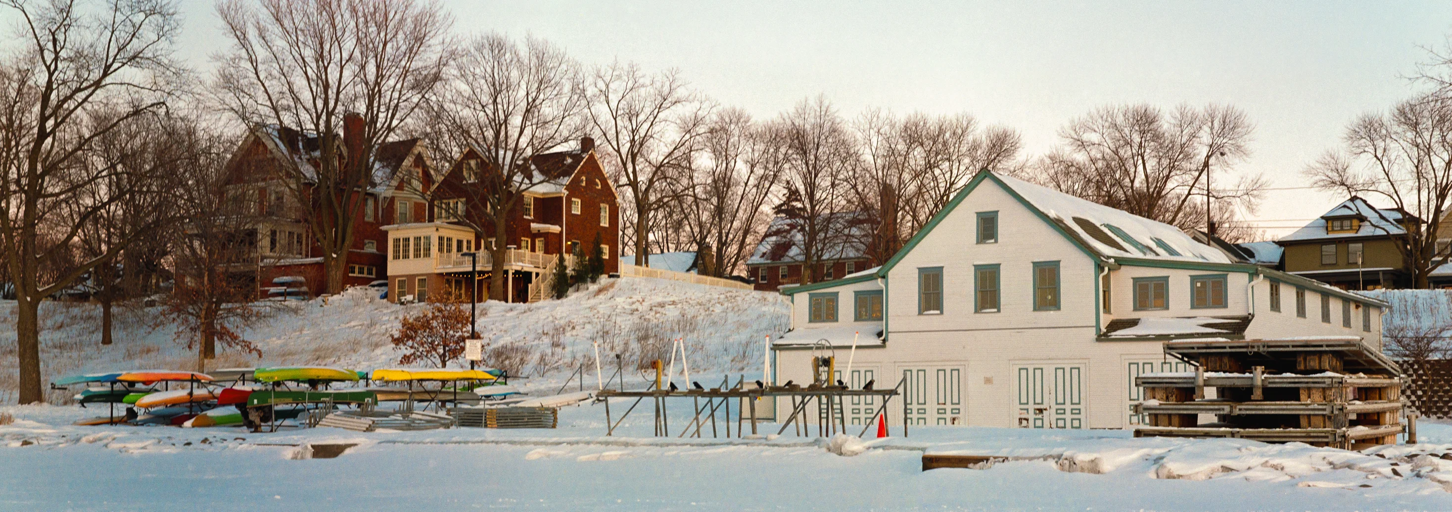 Mendota Rowing Club at just before Sunset