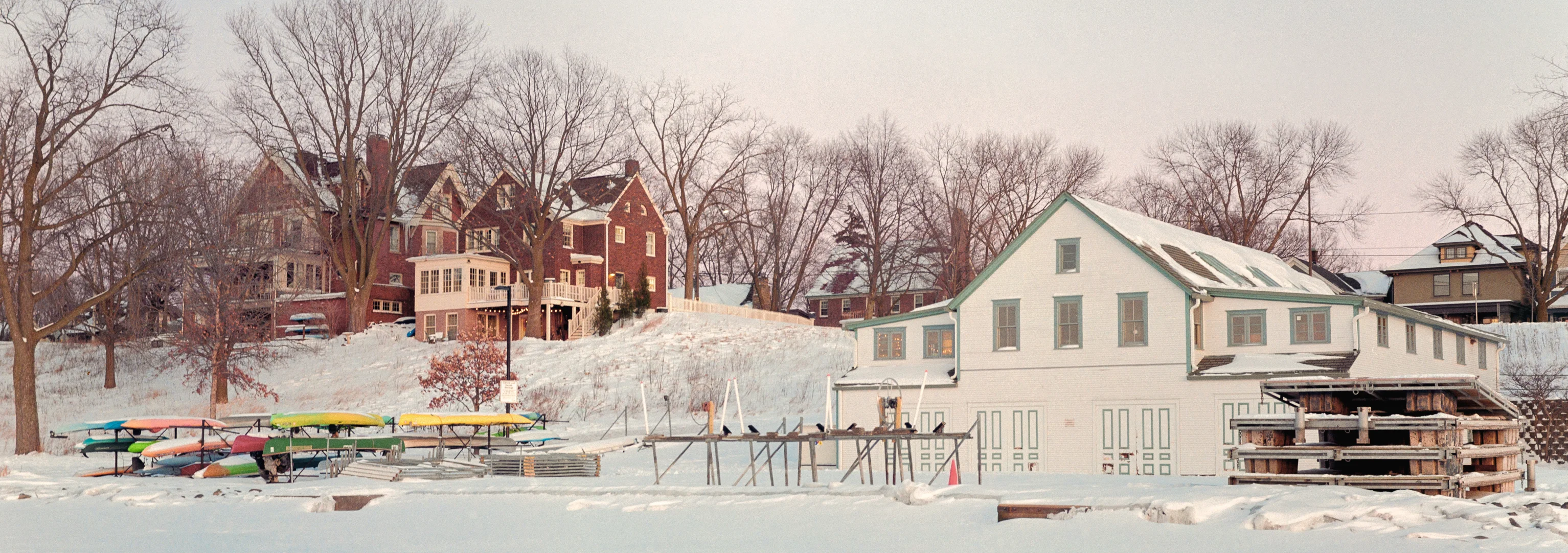 Mendota Rowing Club at just after Sunset